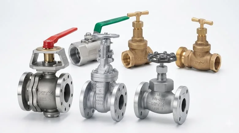 Van công nghiệp chất lượng cao thương hiệu KITZ, bao gồm van bi, van cổng và van cầu, chất liệu thép không gỉ và đồng thau