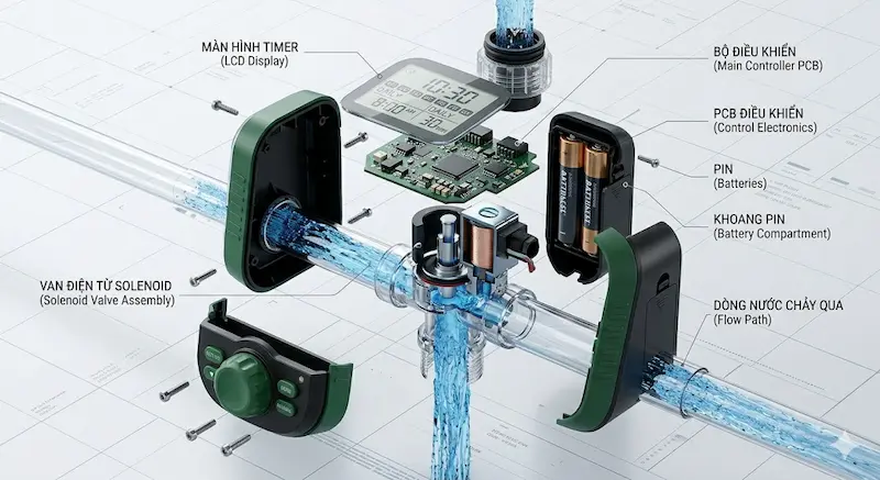 Thông số kỹ thuật quan trọng của van nước bấm giờ