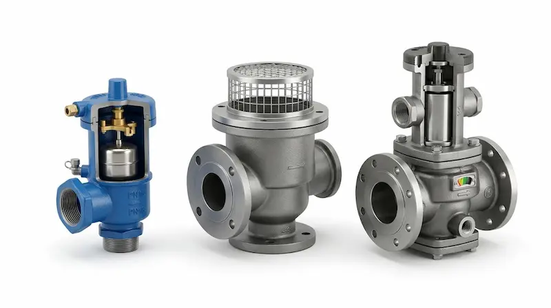 Giới thiệu chi tiết cấu tạo các loại van xả khí