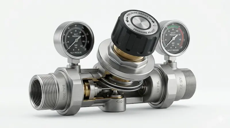Giới thiệu chi tiết cấu tạo van giảm áp lực nước