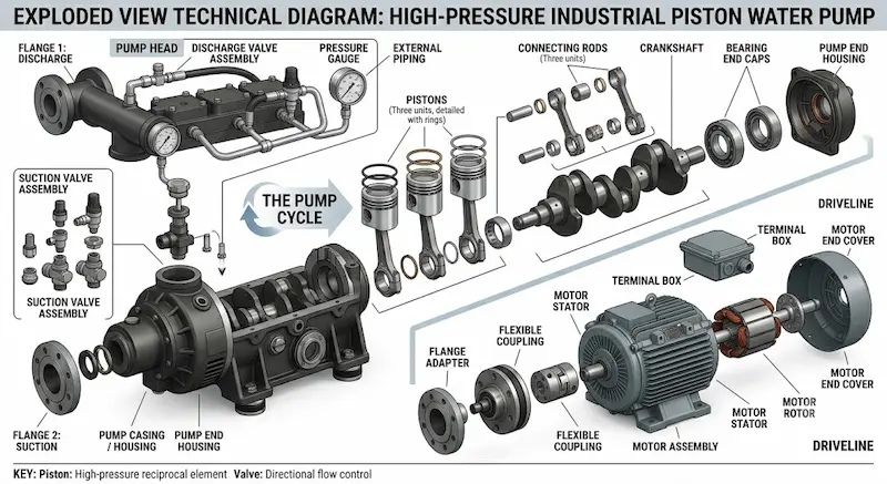Cấu tạo chi tiết của bơm nước