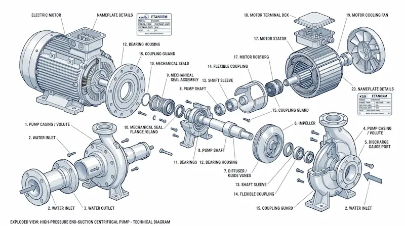 Giới thiệu chi tiết cấu tạo của máy bơm nước