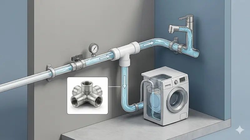 Nguyên lý hoạt động của đầu nối ống nước hình chữ t
