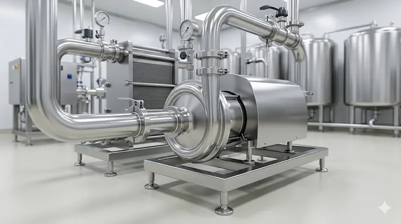 Giới thiệu chi tiết cấu tạo của bơm vệ sinh công nghiệp