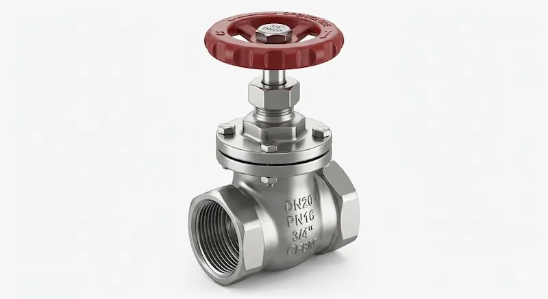 Giới thiệu chi tiết cấu tạo của van cổng dn20