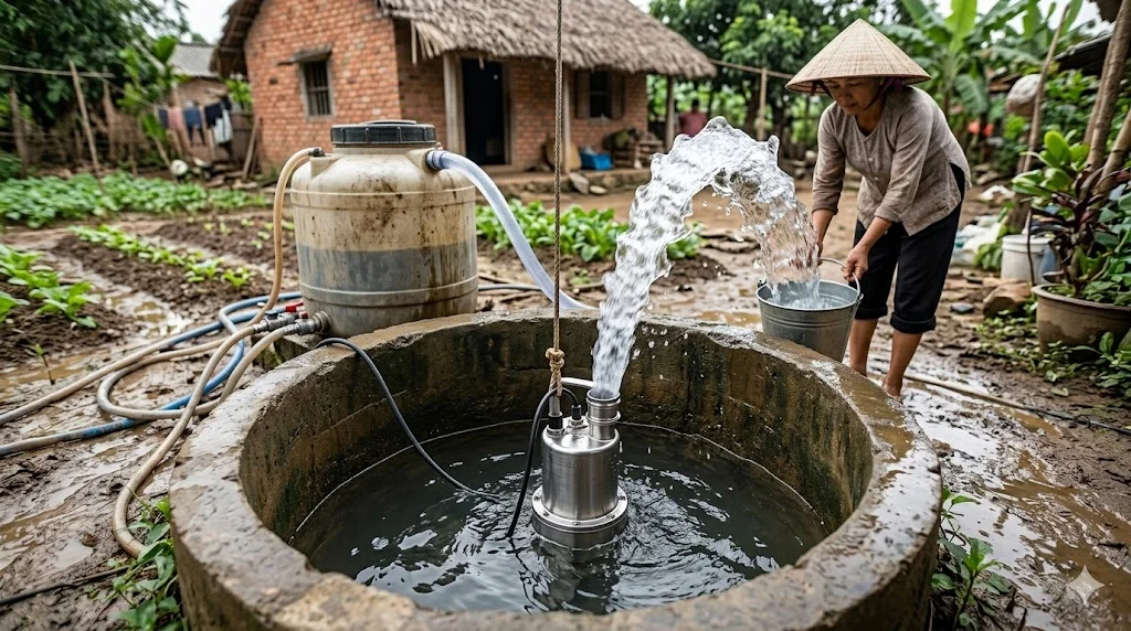 Hướng dẫn lắp dặt sử dụng máy bơm chìm