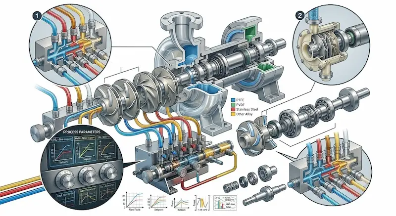 Giới thiệu chi tiết cấu tạo máy bơm hoá chất
