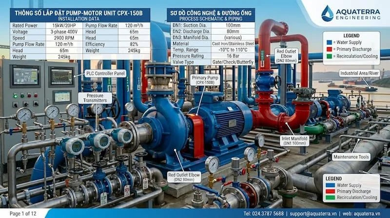 Thông số kỹ thuật quan trọng của máy bơm