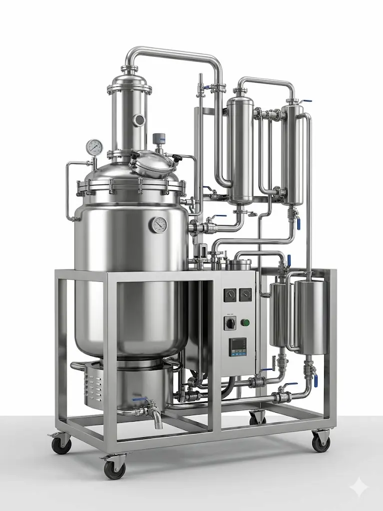 Giới thiệu chi tiết cấu tạo của máy chiết tinh dầu