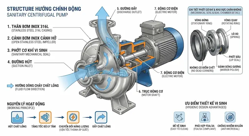 Thông số kỹ thuật quan trọng của bơm ly tâm
