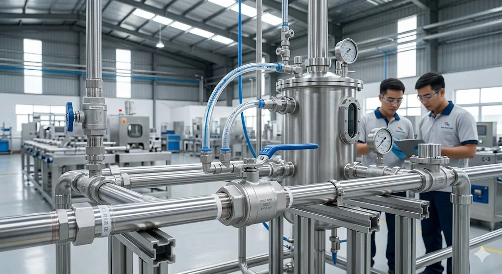 Hướng dẫn lắp đặt và bảo dưỡng van bi inox 304