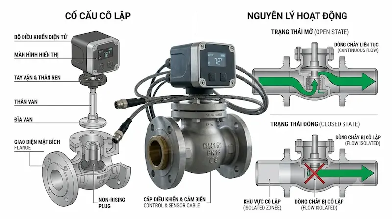 Cấu tạo và nguyên lý hoạt động của van cô lập