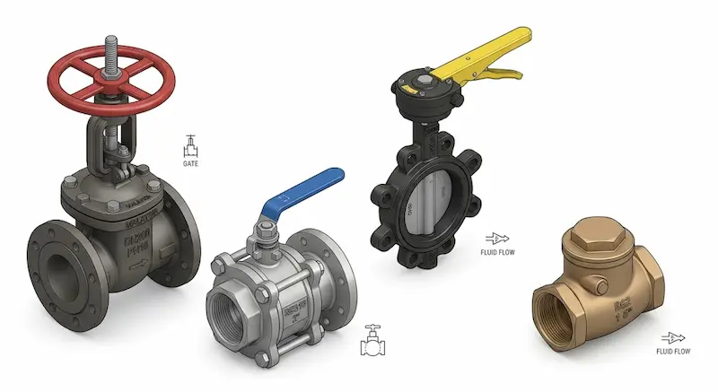 Các loại van phổ biến hiện nay