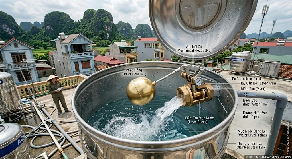 Lưu ý lắp đặt và bảo trì van nước phao cơ