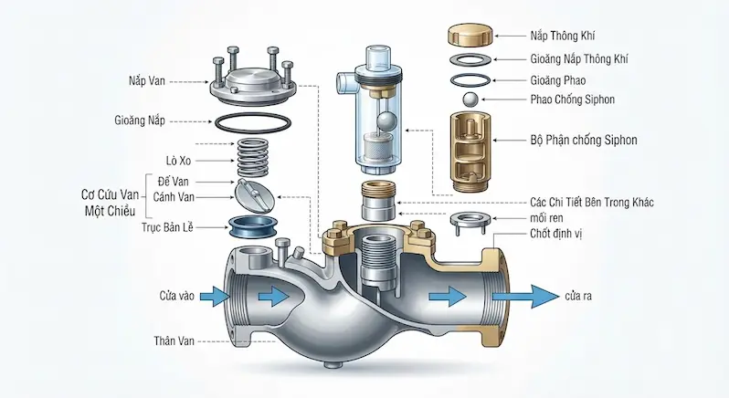 Nguyên lý hoạt động của bẫy thoát nước