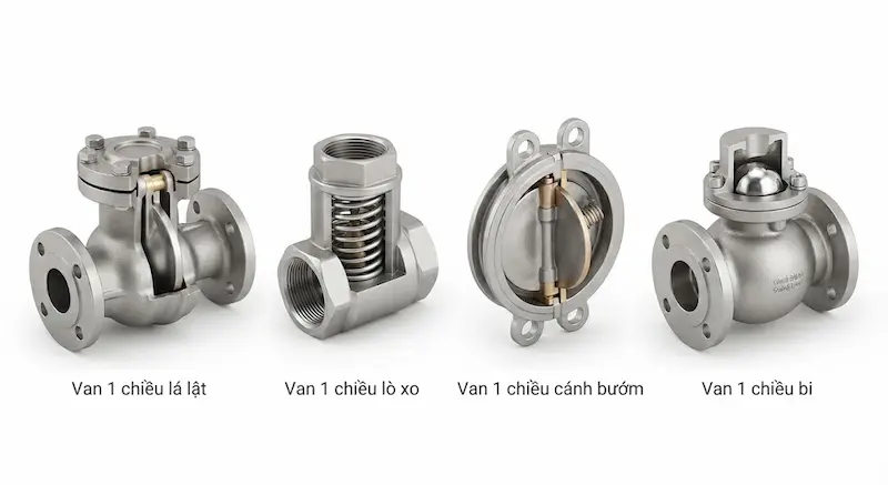 Giới thiệu chi tiết các loại van 1 chiều phổ biến