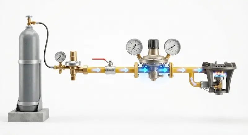 Giới thiệu chi tiết cấu tạo van điều áp gas công nghiệp