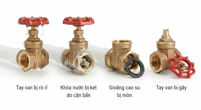 Nguyên nhân van khóa nước bị rò rỉ