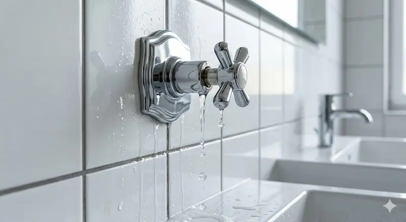 Giới thiệu cấu tạo chi tiết cấu tạo van nước âm tường bị rò rỉ