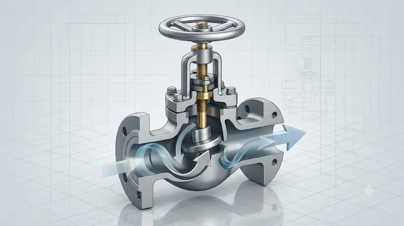 Nguyên lý hoạt động bên trong của van cầu