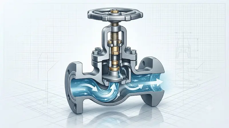 Nguyên lý hoạt động của van cầu kích thước 4 inch