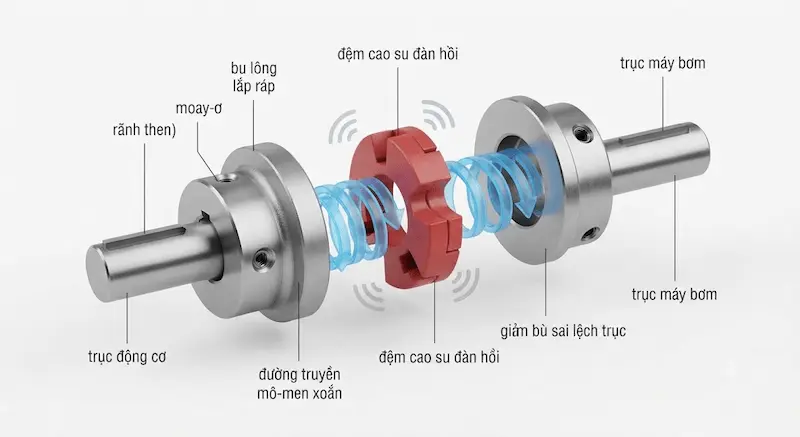 Cấu tạo bên trong và nguyên lý hoạt động khớp nối