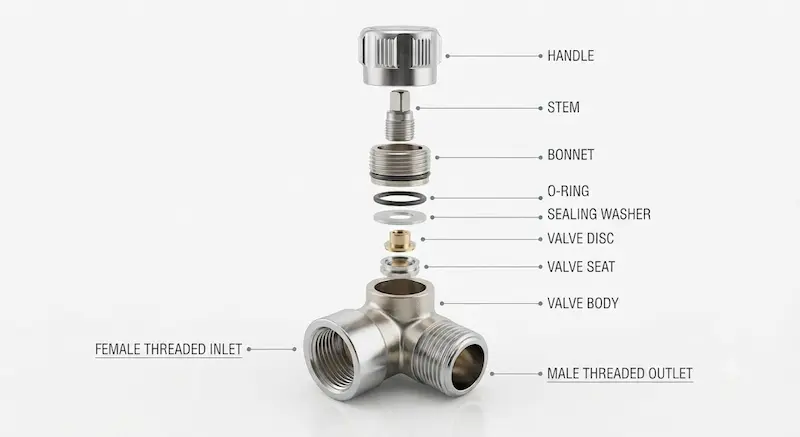 Các thông số kỹ thuật quan trọng của van khóa góc