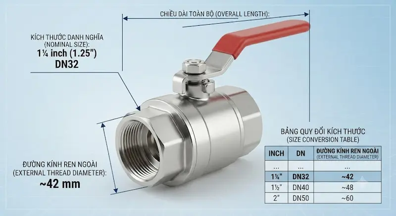 Thông số kỹ thuật quan trọng của van công nghiệp