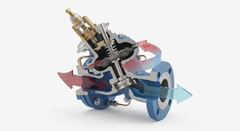 Cấu tạo và nguyên lý vận hành bên trong Differential Pressure Control Valve
