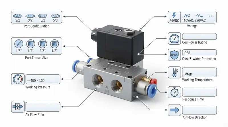 Thông số kỹ thuật quan trọng của Solenoid Valve
