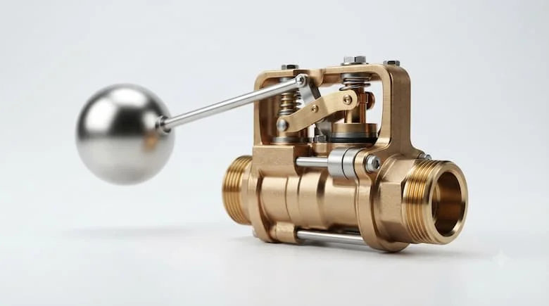 Van nước cơ tự động cao cấp dùng để điều khiển mực nước trong bể chứa, được làm từ đồng thau đánh bóng và thép không gỉ, thiết kế cơ khí nhỏ gọn thông minh với các kết nối đầu vào và đầu ra có ren.