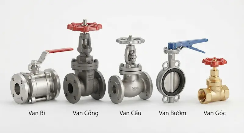 Giới thiệu chi tiết cấu tạo các loại van cơ thủ công 