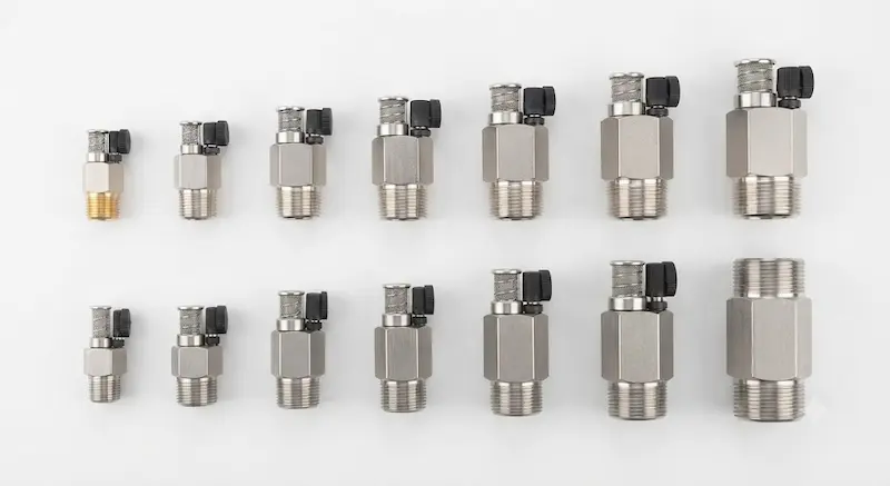 Phân loại van xả khí nén bằng kích thước và vật liệu