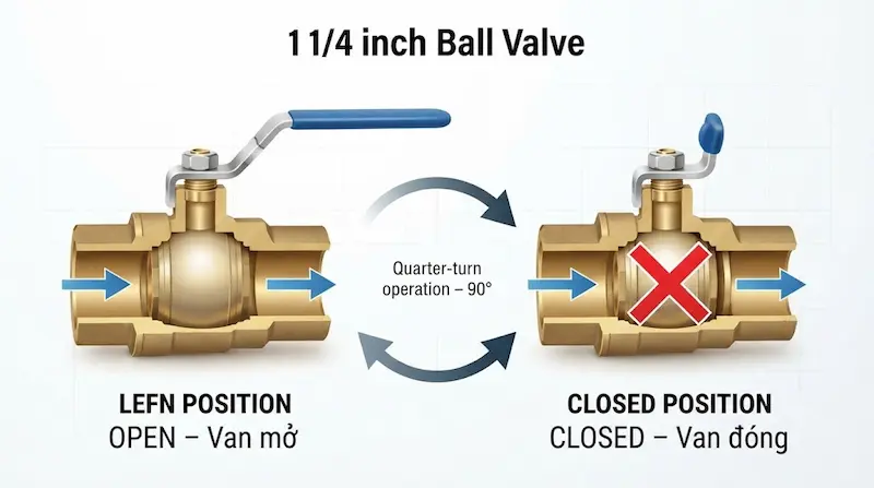 Cấu tạo bên trong và nguyên lý hoạt động của van bi