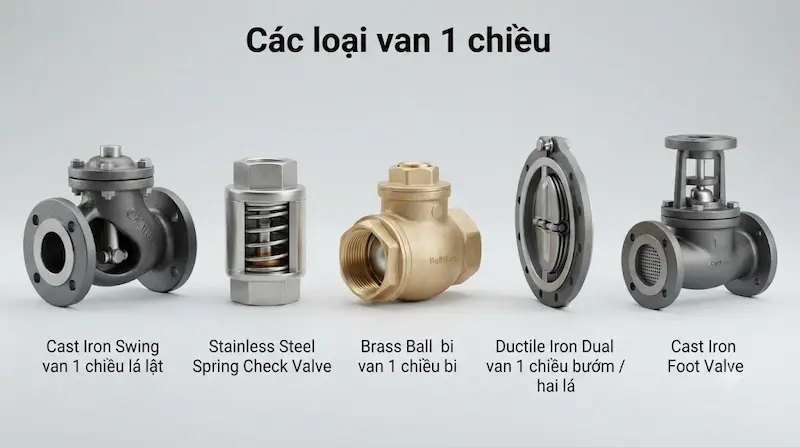 Giới thiệu chi tiết về các loại van một chiều