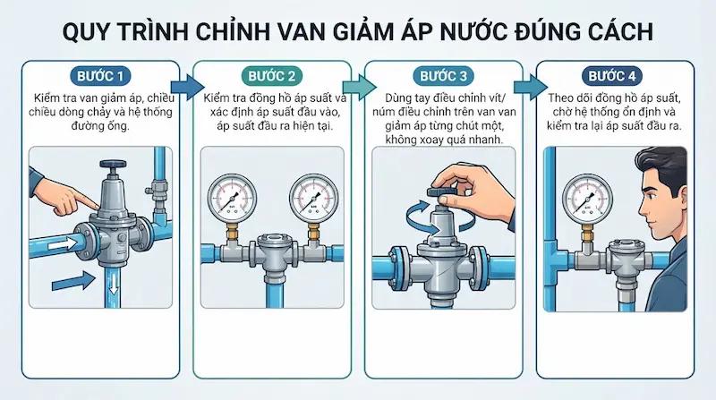 Giới thiệu chi tiết về quy trình chỉnh van giảm áp