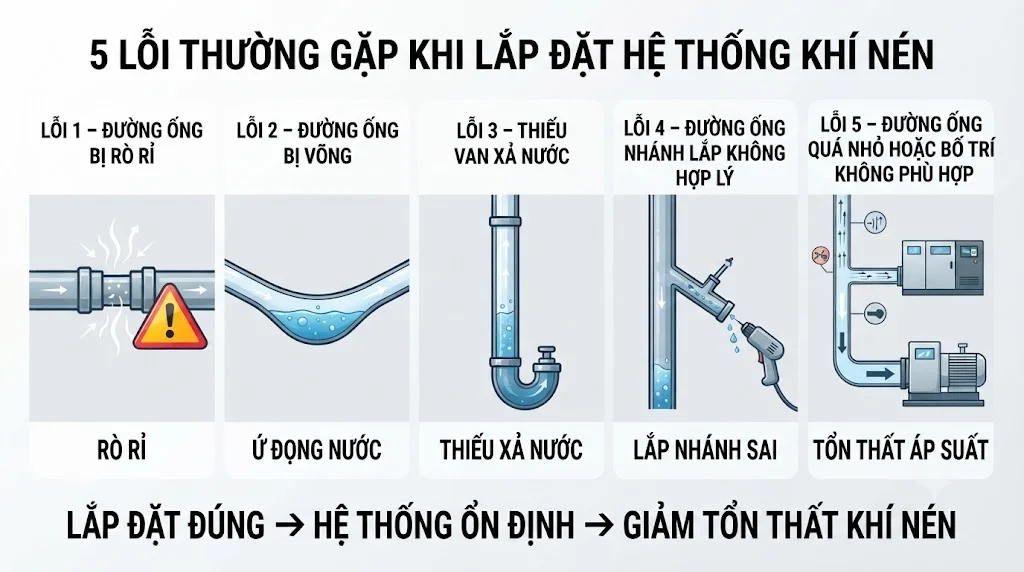 Ứng dụng thực tế của hệ thống khí nén trong công nghiệp