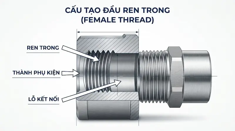 Cấu tạo và nguyên lý kết nối của đầu ren
