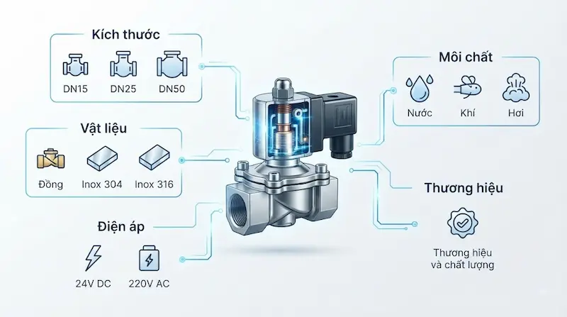 Các yếu tố ảnh hướng đến giá của van điện từ