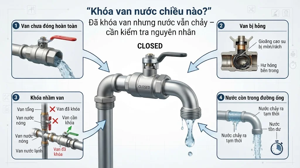 Ứng dụng thực tế của khóa van nước trong công nghiệp