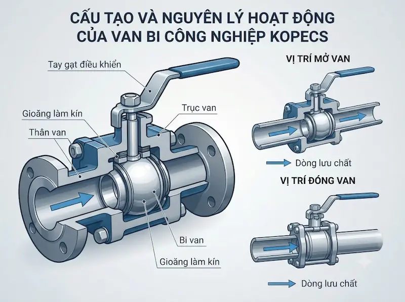 Nguyên lý hoạt động của van công nghiệp