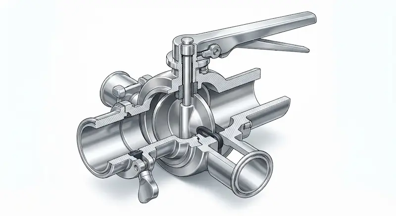 Nguyên lý hoạt động bên trong của van vi sinh