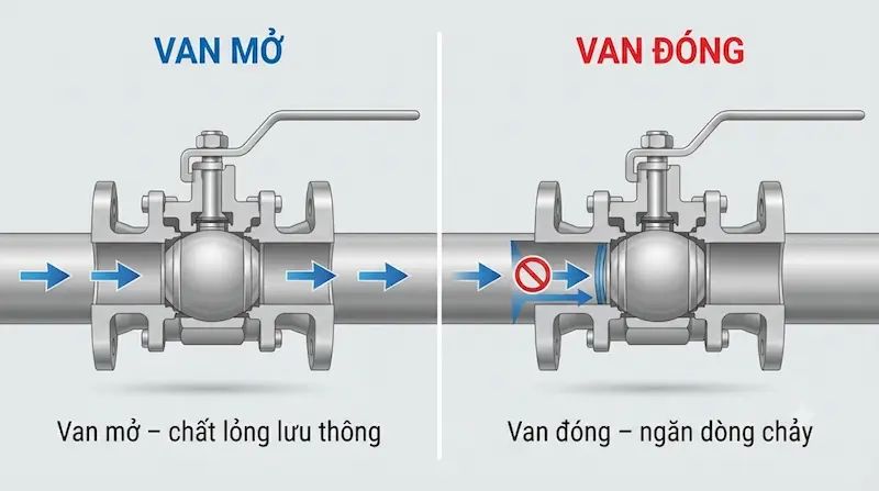 Cấu tạo và nguyên lý hoạt động của van bi bằng thép không gỉ