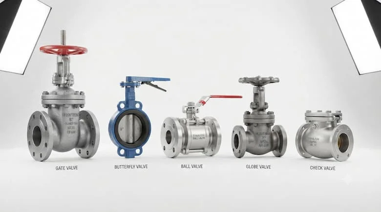 Trưng bày sản phẩm chuyên nghiệp các loại van công nghiệp, bao gồm van cổng, van bướm, van bi, van cầu và van một chiều