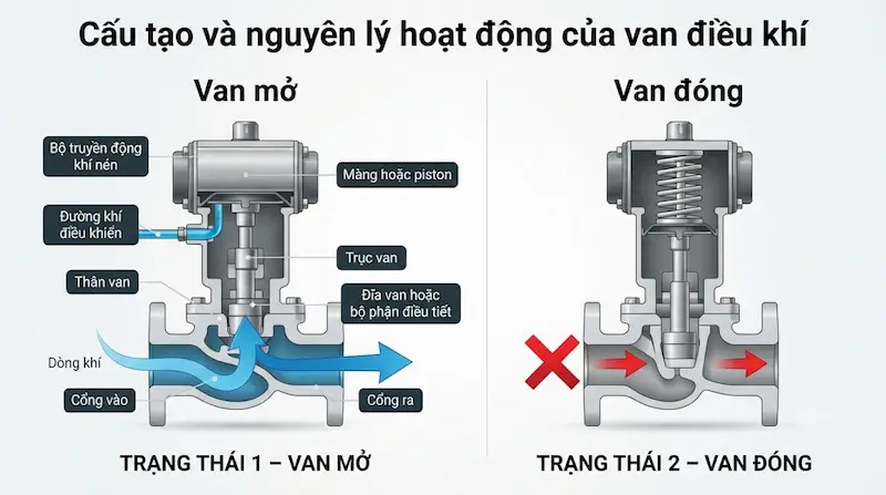 Cấu tạo và nguyên lý hoạt động của van công nghiệp