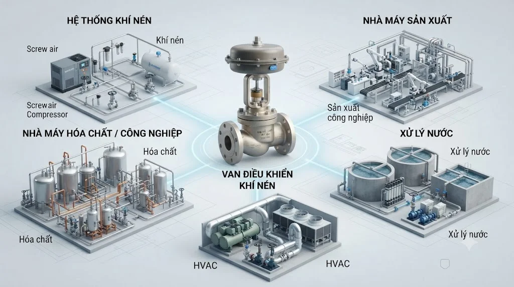 Ứng dụng thực tế của van công nghiệp trong cuộc sống hàng ngày