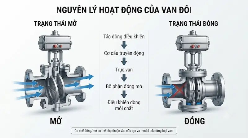 Cấu tạo chi tiết bên trong và nguyên lý hoạt động của van
