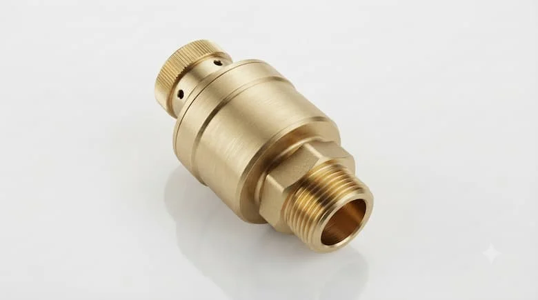 Ảnh sản phẩm độ phân giải cao của van xả khí tự động DN20 làm bằng đồng thau với kết nối ren ngoài BSP