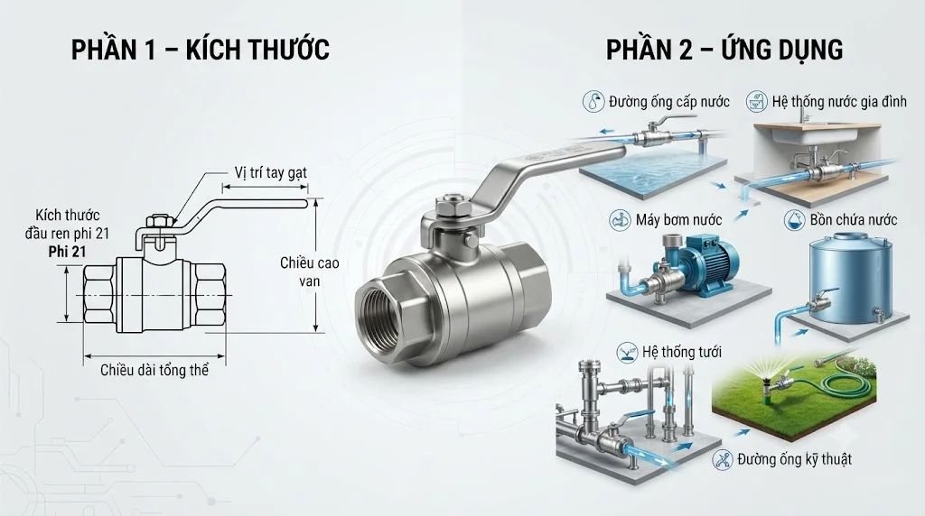 Ứng dụng thực tế của vòi gạt inox phi trong công nghiệp