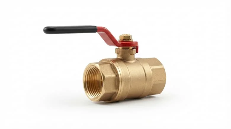 nh sản phẩm chuyên nghiệp của van bi khóa nước, thân bằng đồng thau, tay cầm kiểu cần gạt, các mối nối ren